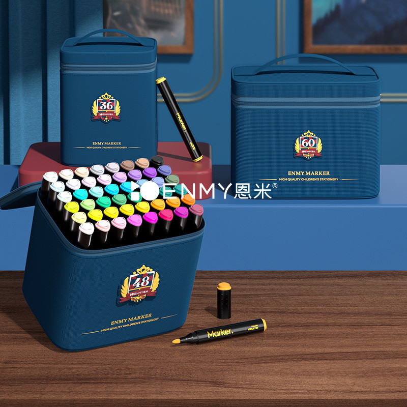 Ay00 ENMY Acrylic Marker 80 Warna Tas Gaya Akademik Kain