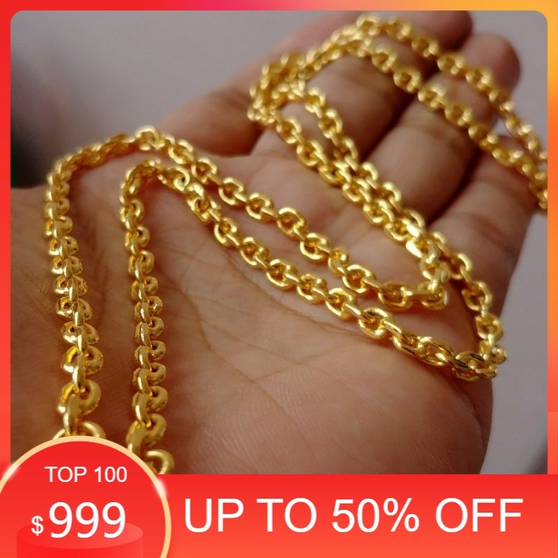 Kalung Rantai Medan Lapis Emas 24k