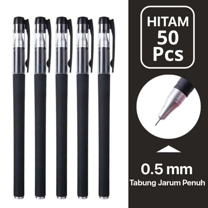

[Promo]New Arrival (BISA COD) 50 PCS BALLPOINT PULPEN BOLLPOIN PERLENGKAPAN SEKOLAH PERLENGKAPAN KANTOR PENSIL PENA ALAT TULIS SABARSTORE Memo Stationery pulpen hi tech c - Hitam 50 PCS