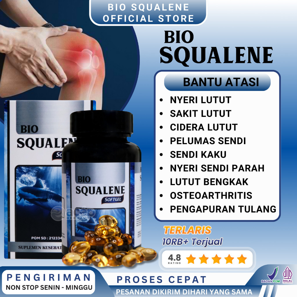 

Bio Squalene Obat Sakit Nyeri Lutut Untuk Pelumas Sendi Atasi Pengapuran Tulang Nyeri Sendi Kaku Cidera Lutut Bengkak Osteoarthritis Asli Herbal Original