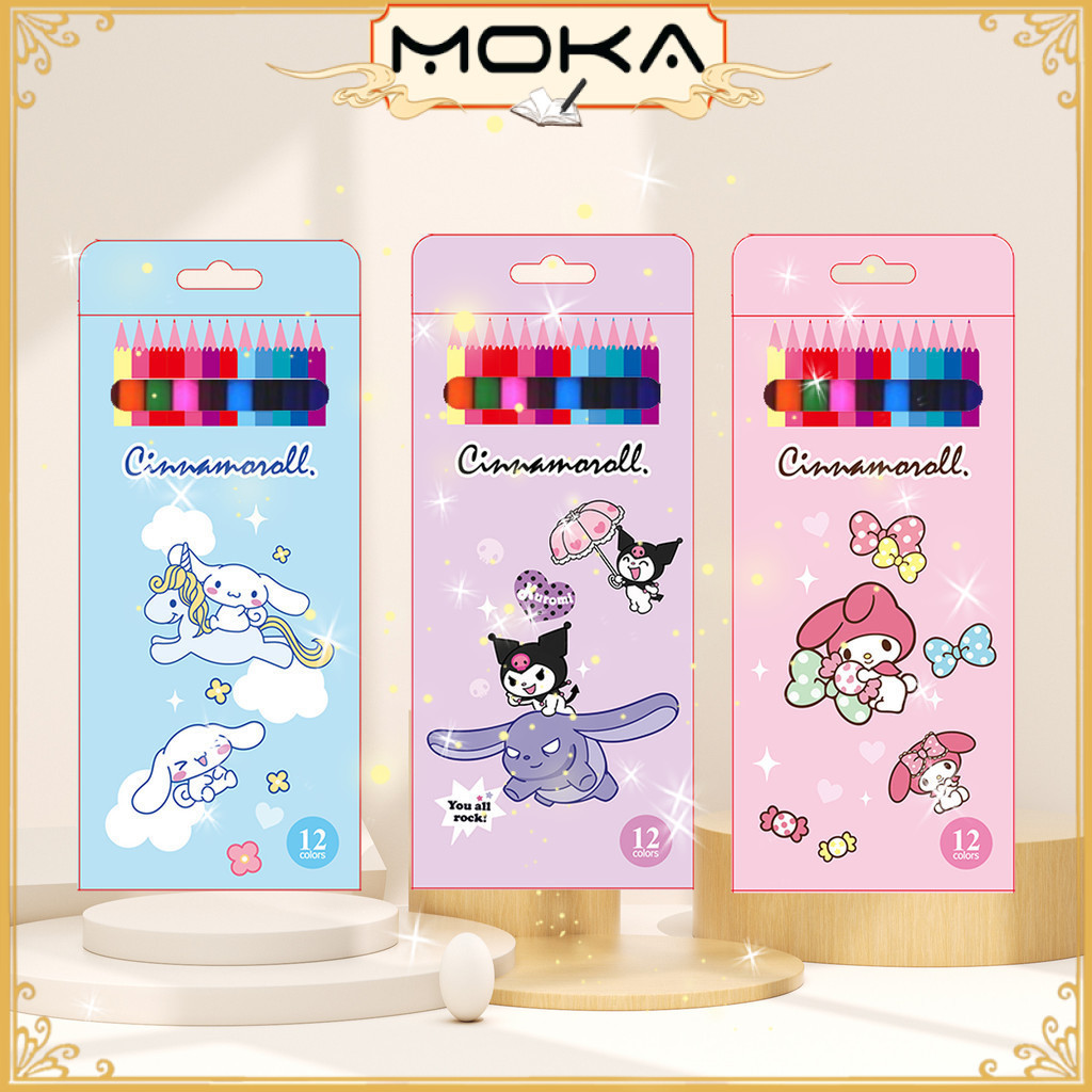 

MOKA PENSIL WARNA KARAKTER KARTUN JEPANG 12 WARNA / COLORING WITH YOUR FAVORITE CHARACTHERS P50