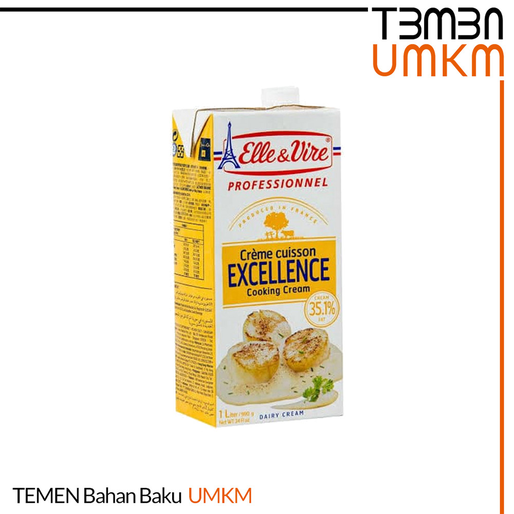 

Elle & Vire Excellence Cooking Cream 1 Liter - Krim Masak untuk Saus & Masakan