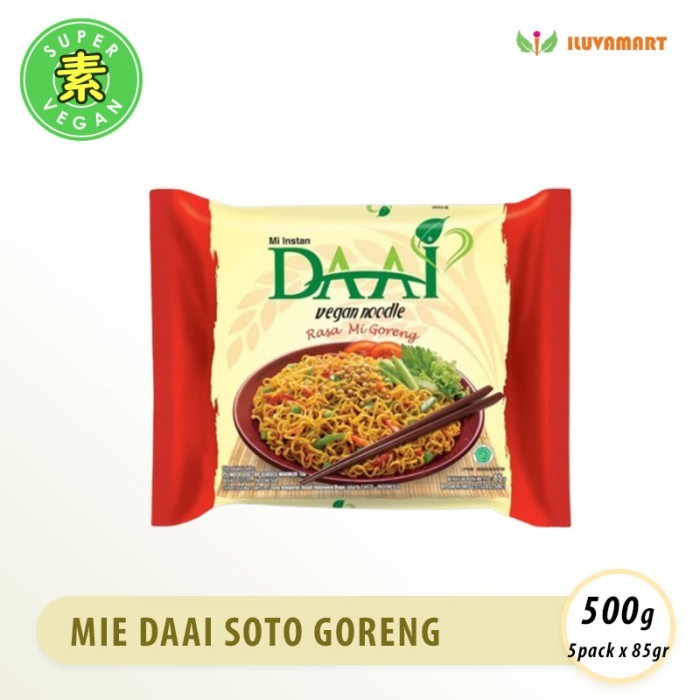 

DAAI Mie Instant Soto / Goreng 1 Pack isi 5 Bks 85gr / DA AI noodle - Soto