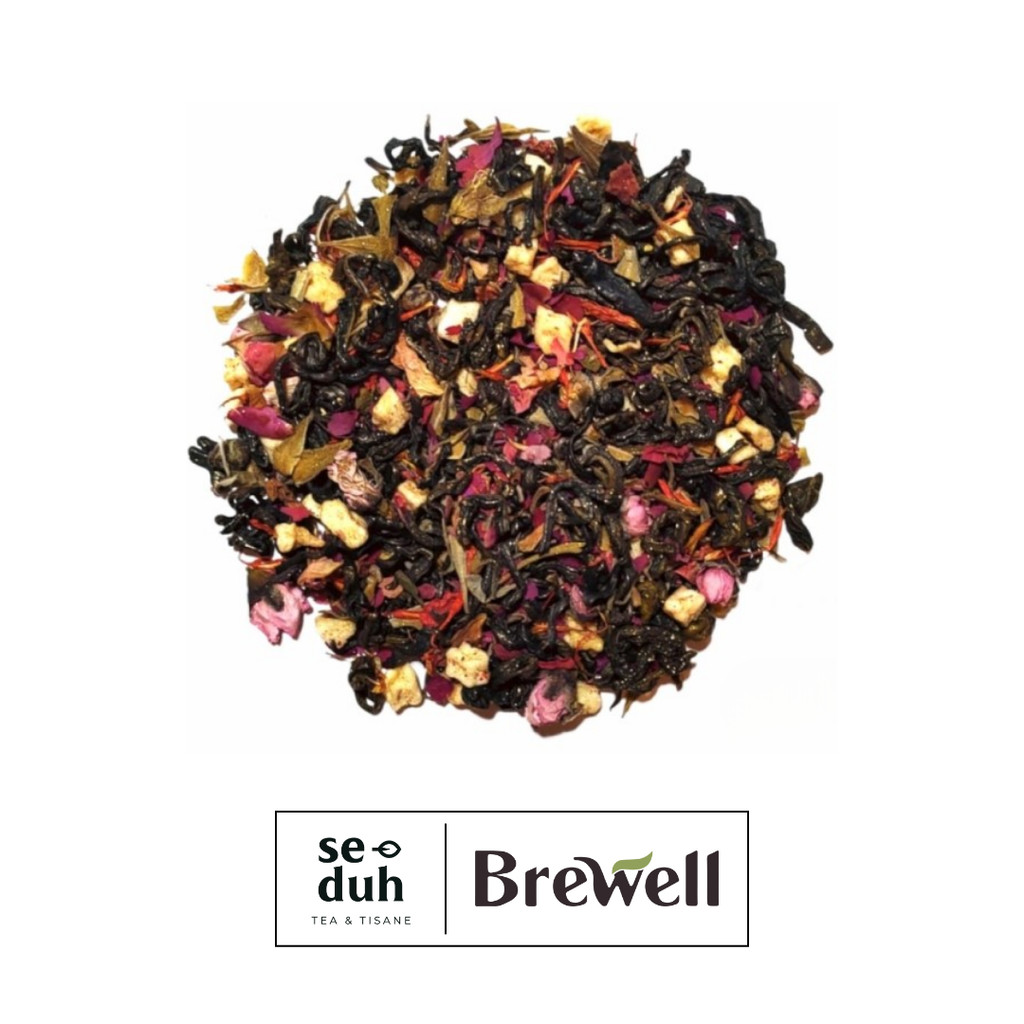 

PROSPERITEA Tea Blend - Caramel Green Tea with Apple, Flowers & Gold Dust - 50 gram