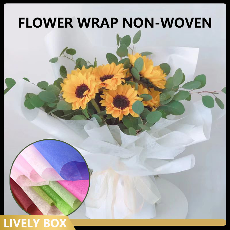 

29PCS Tissue Non Woven Flower Wrapping Kain Furing / Spunbond Color Hias Buket Bouquet Pesta