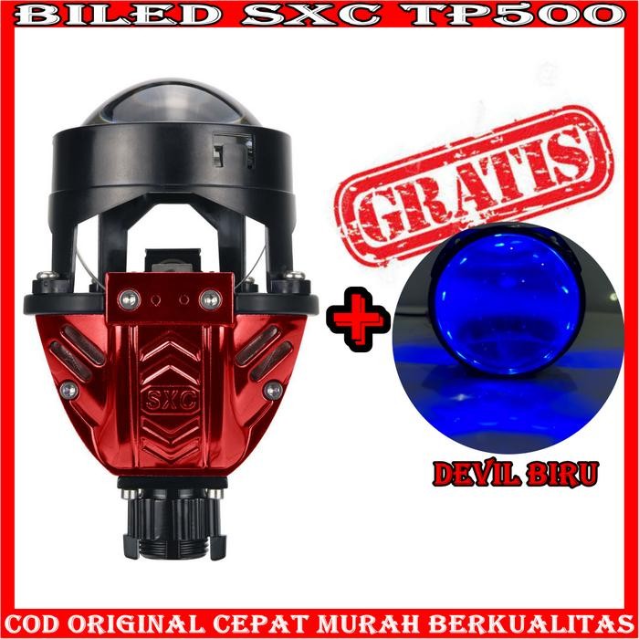ORIGINAL LAMPU UTAMA PROJECTOR  BILED SXC TP500 2,5 INCHI 60 WATT BLUELENS BILED SXC PREMIUM QUALITY