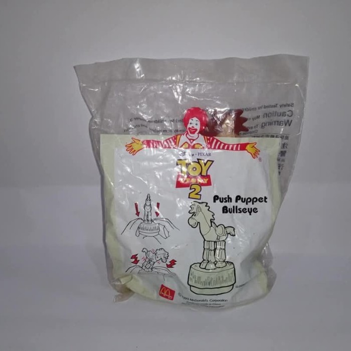 JK562 Push Puppet Bullseye Toy Story 2 Happy Meal MC Donalds RARE
