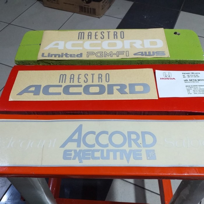Sticker Honda Accord Maestro - executive BERKUALITAS