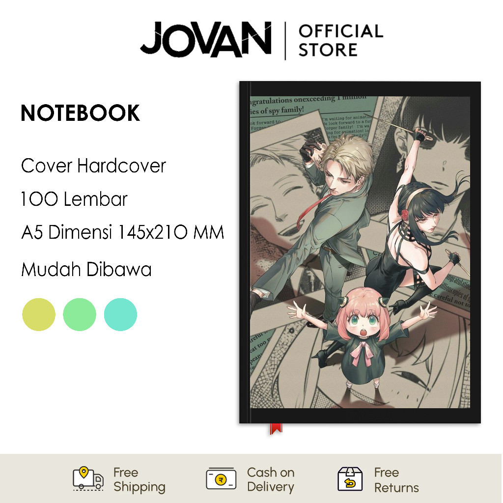 

Notebook Hardcover Custom Spy x Family 19 Buku Tulis Catatan Note Agenda Planner Jurnal Diary Notebook Anime