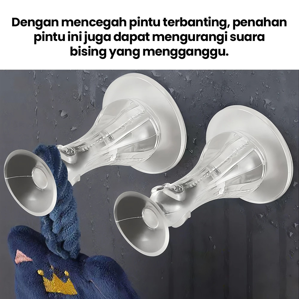 Pengisap Pintu Transparan Penghenti Pintu Bebas Pukulan Pengisap Pintu Silikon Penyangga Senyap Pega
