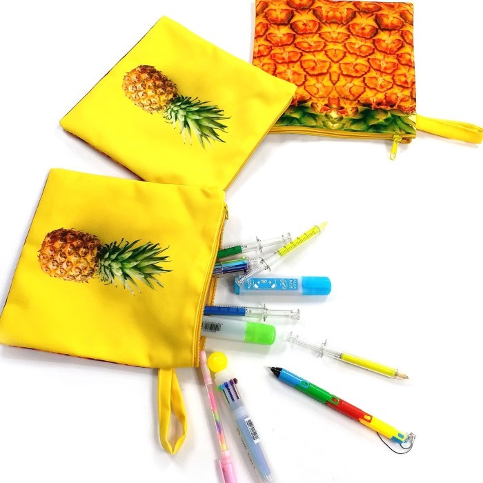 

New Collection[PROMO]] Pouch Pineapple Tempat Pensil Untuk Penggemar Nanas Madu dan Kue Nastar