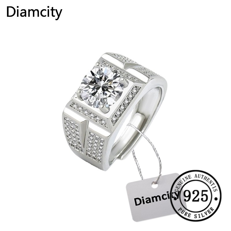 Diamcity Cincin Moissanite Pria - DC009