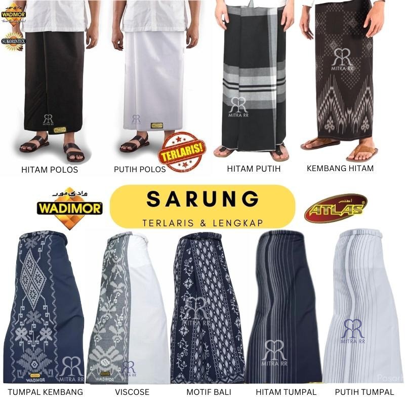 Sarung Wadimor Pilih Motif Donggala Grosir  Pilih Motif Padang Kombinasi 3 Dara Polos Warna