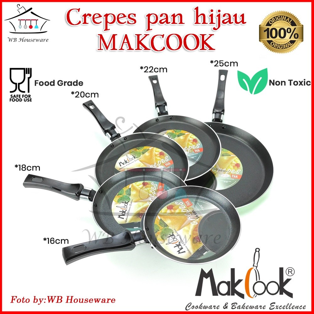 SHAFFSHOP Wajan Teflon / Wajan Gagang / Crepes pan / crepes maker / telfon crepes MAKCOOK