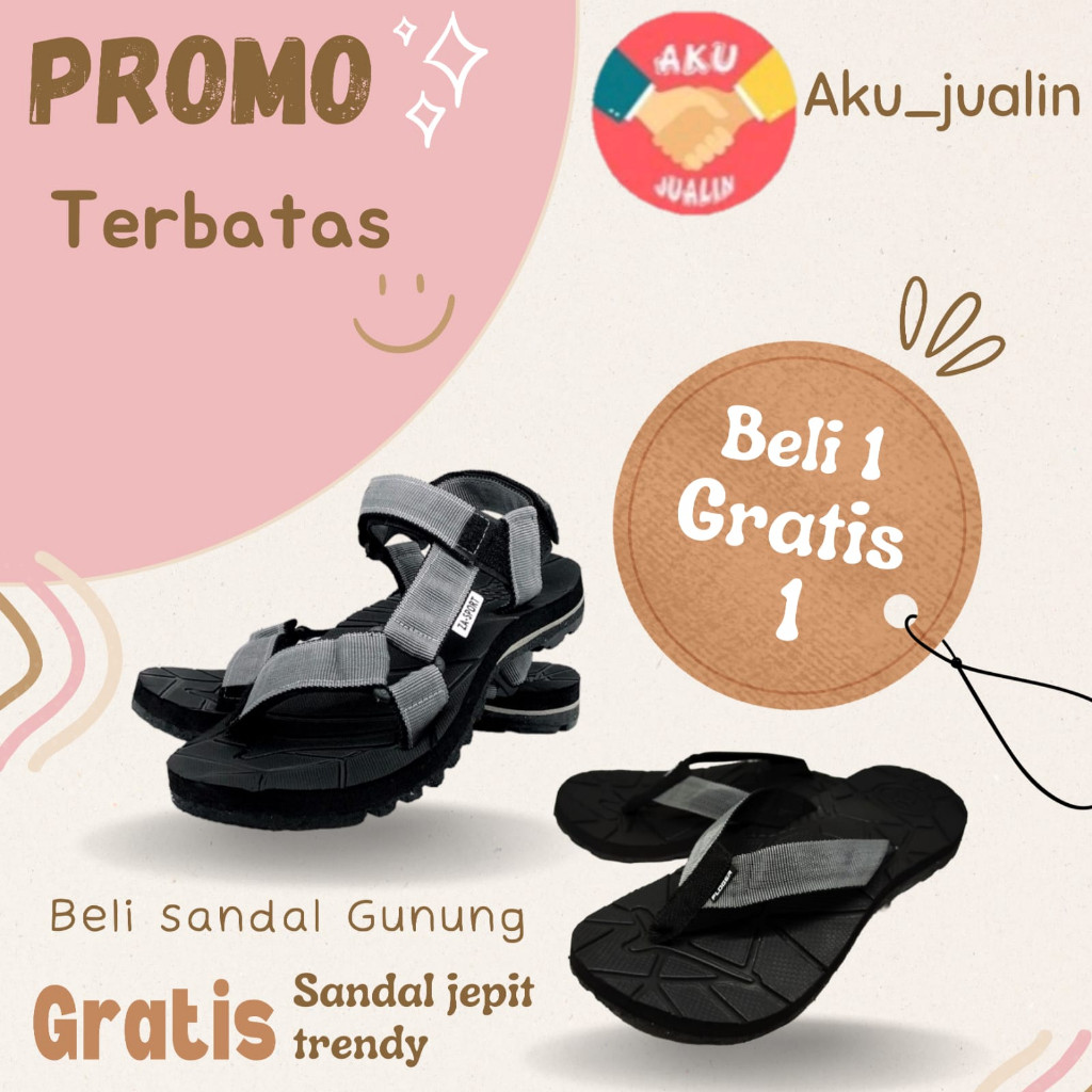 PROMO Sandal Gunung Outdoor Gratis Sandal Jepit Gunung