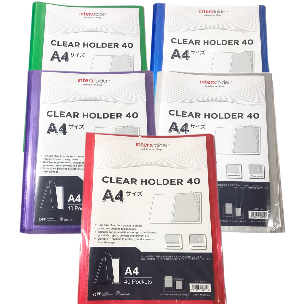 

InterXFolder - Dokumen Clear Holder isi 40 Pocket A4 - PCS
