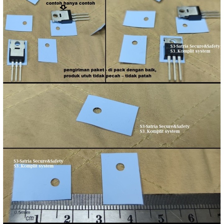 To-220 Karet Isolator alas Transistor mosfet To220 tip 313 kecil IRF IRF540N P65NF06 IRF3205 IRFZ44N