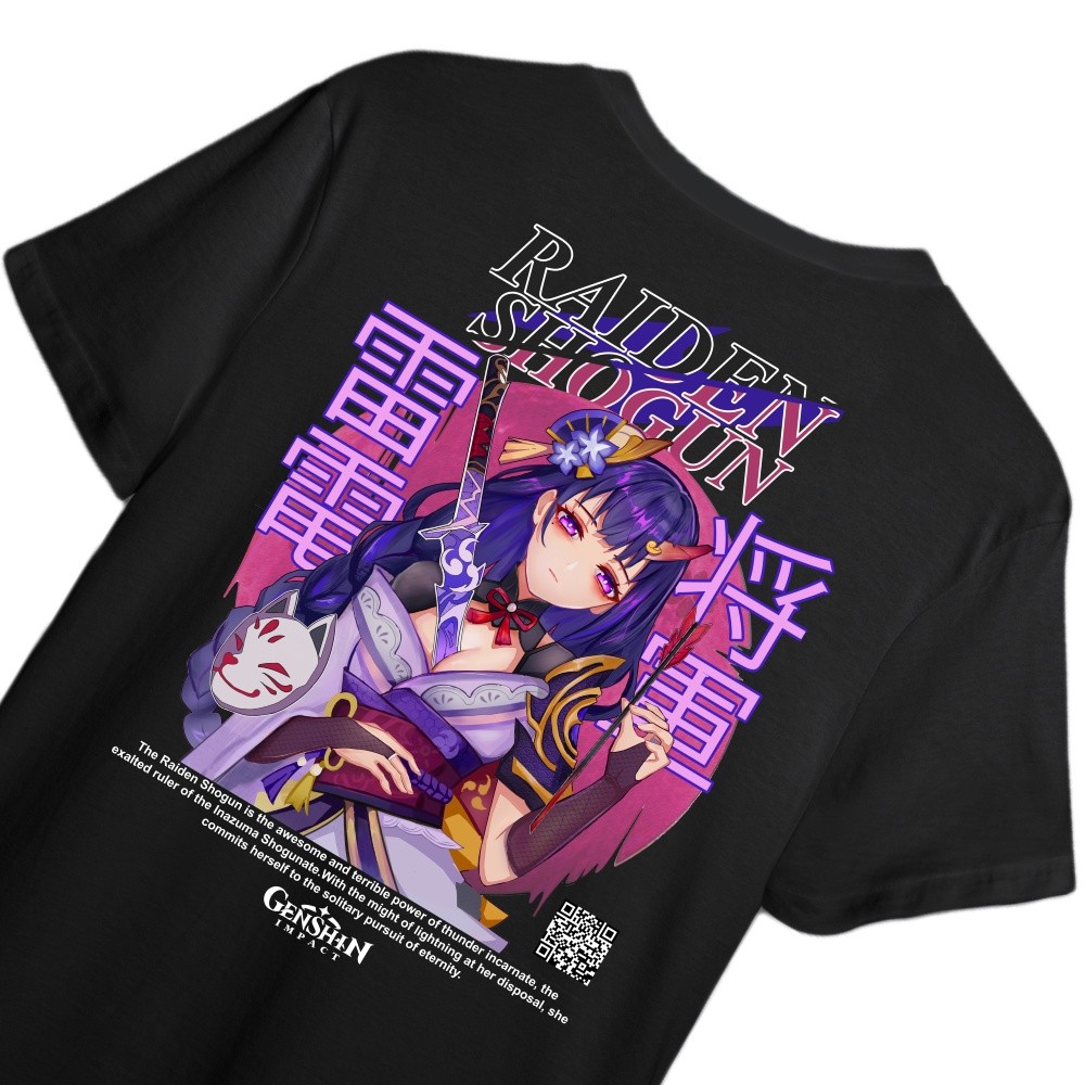 KAOS RAIDEN SHOGUN (BAAL) GENSHIN IMPACT - DESIGN GENSHIN IMPACT  KAOS DISTRO PRIA & WANITA