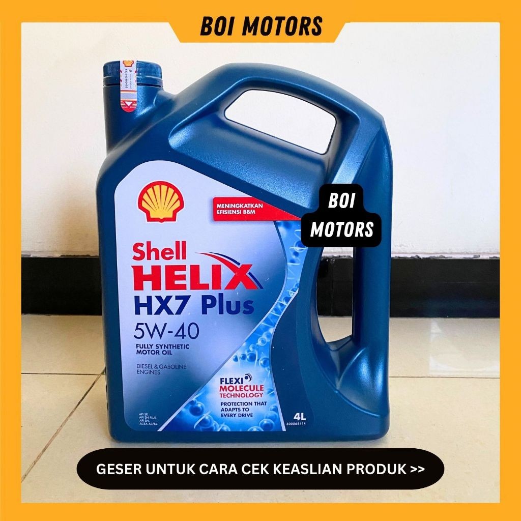 GALON - OLI SHELL HELIX HX7 5W-40 - ISI 4 LITER 100% ORI