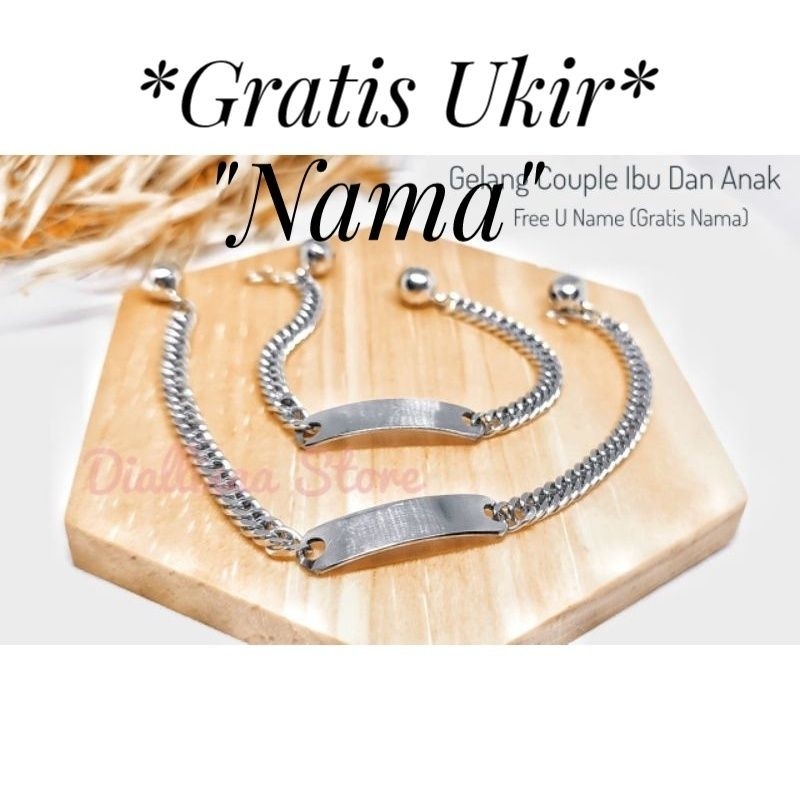 VBAR88 Gelang Tangan Bayi Gelang Tangan Couple Ibu Dan Anak Gelang Plat Nama Bayi Gelang Kaki Balita