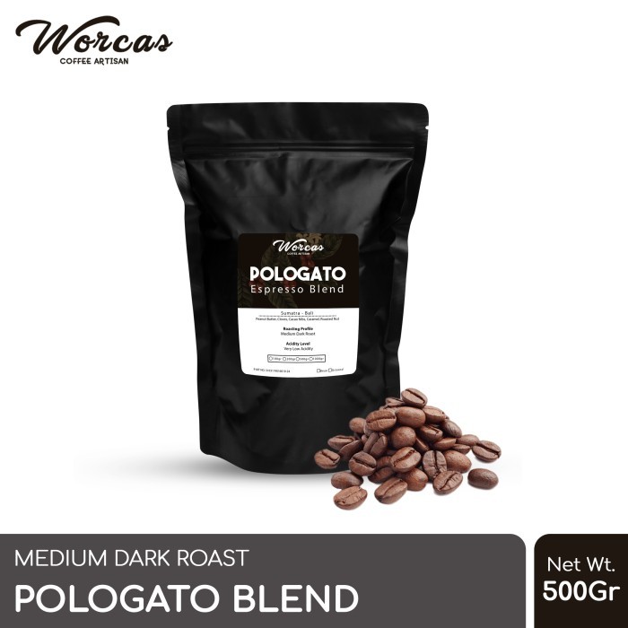 

WORCAS Kopi Pologato Espresso Blend 500 Gram - KOPI BIJI
