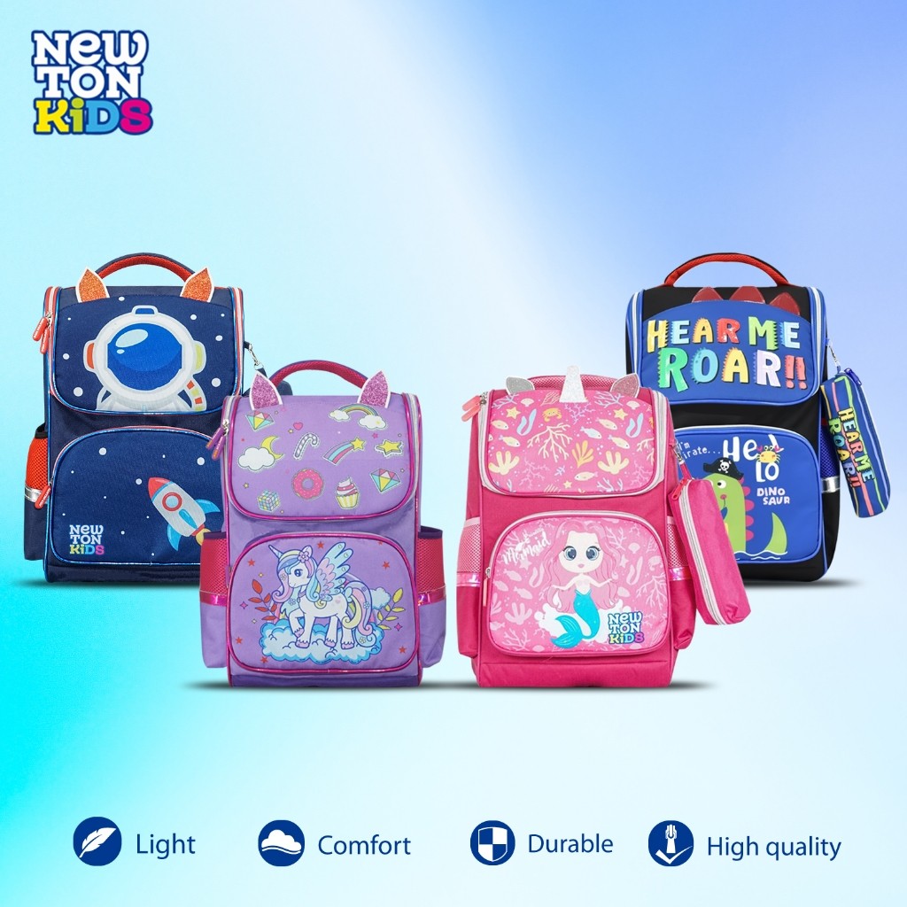Newtonkids - Tas Sekolah Anak TK-SD Laki-Laki dan Perempuan Terbaru/Tas Ransel Sekolah SD/Tas Newton