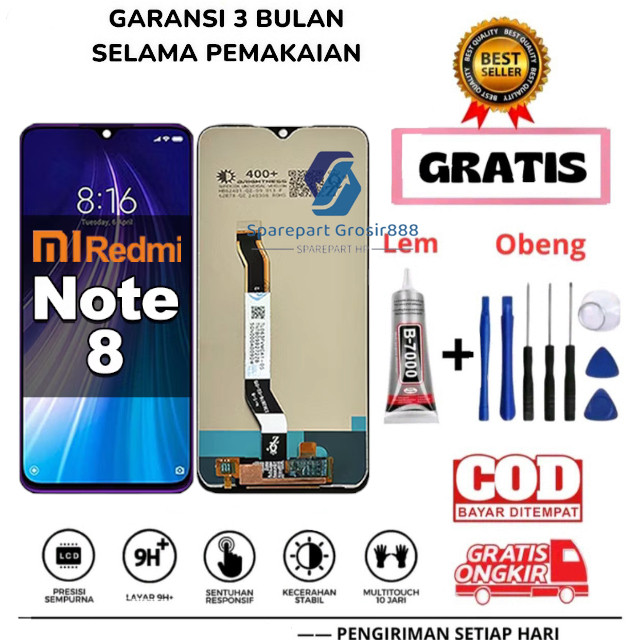 LCD XIAOMI REDMI NOTE 8 / REDMI NOTE 8 PRO ORIGINAL FULLSET LAYAR LCD BERKUALITAS