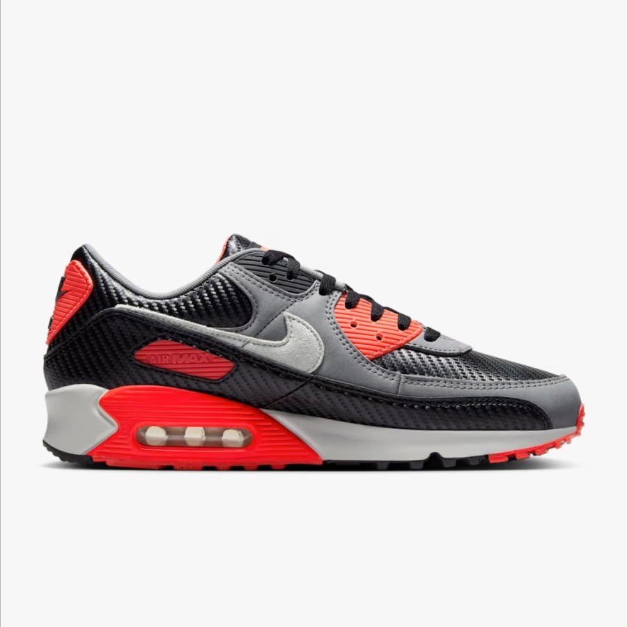 Sepatu Sneakers Unisex Nike Air Max 90 PRM Black Photon Dust Cool Grey Original HM9432001