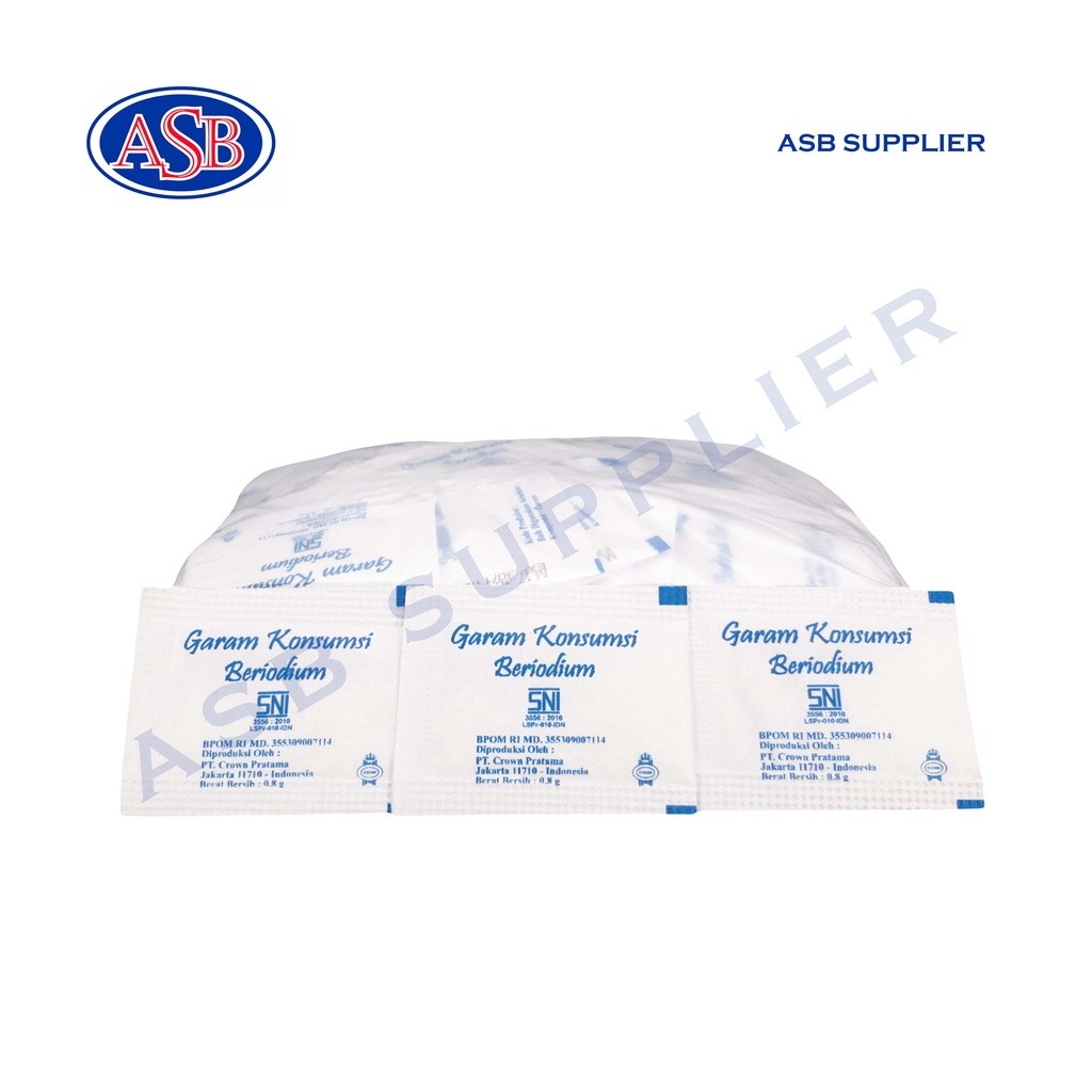 

Iodized Salt Sachet / Garam Beriodium Saset (250 Pcs)