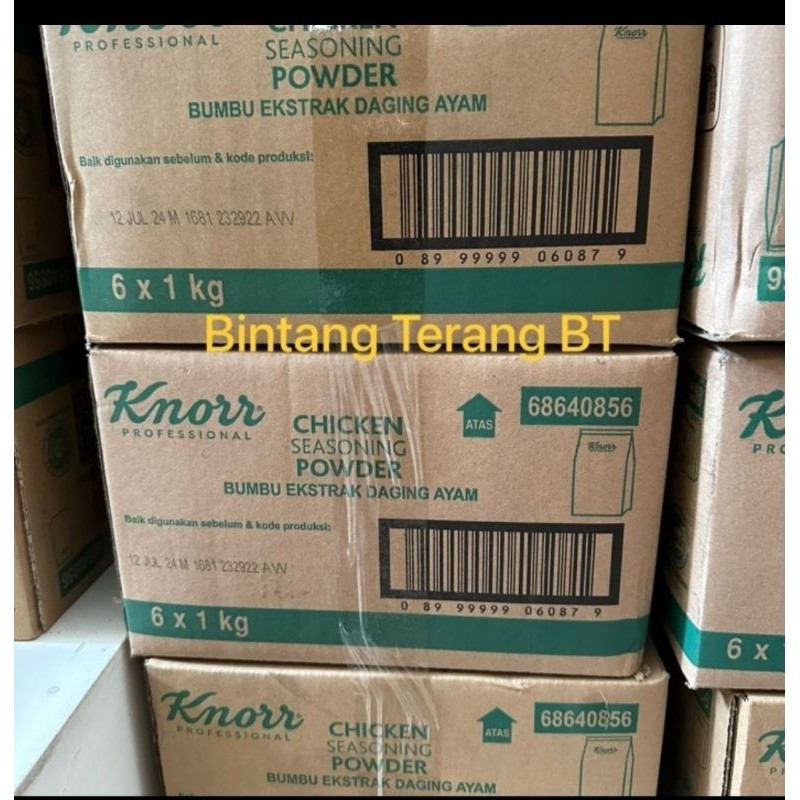 

Knorr Chicken Seasoning Powder 1 Kg 1 Dus Karton isi 6 pcs / Knor Ayam bumbu dapur knorr perasa ayam