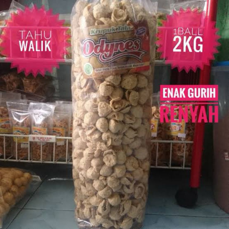 

1 BAL (2 KG) KERUPUK TAHU PONG / KERIPIK TAHU WALIK (GROSIR) MERK ODYSEY
