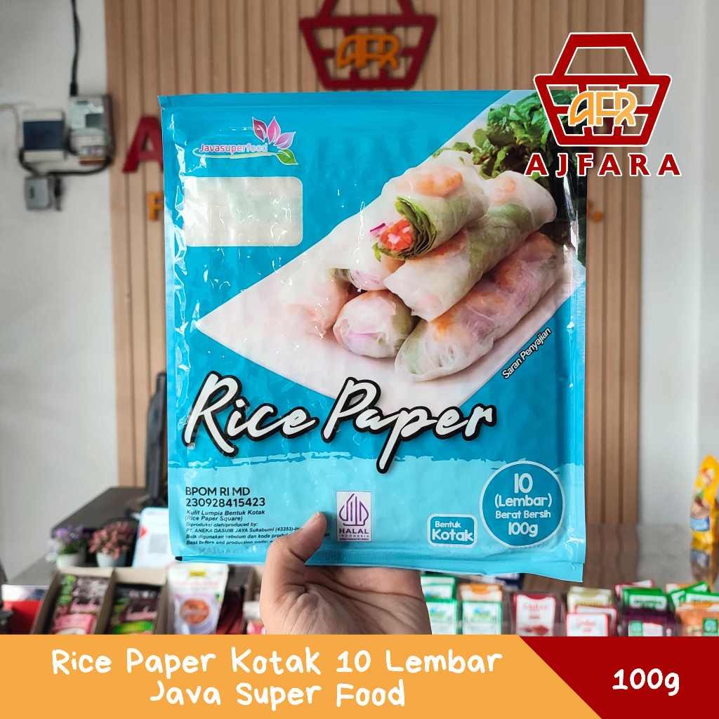 

Rice Paper Kotak 10 Lembar Java Super Food 100g