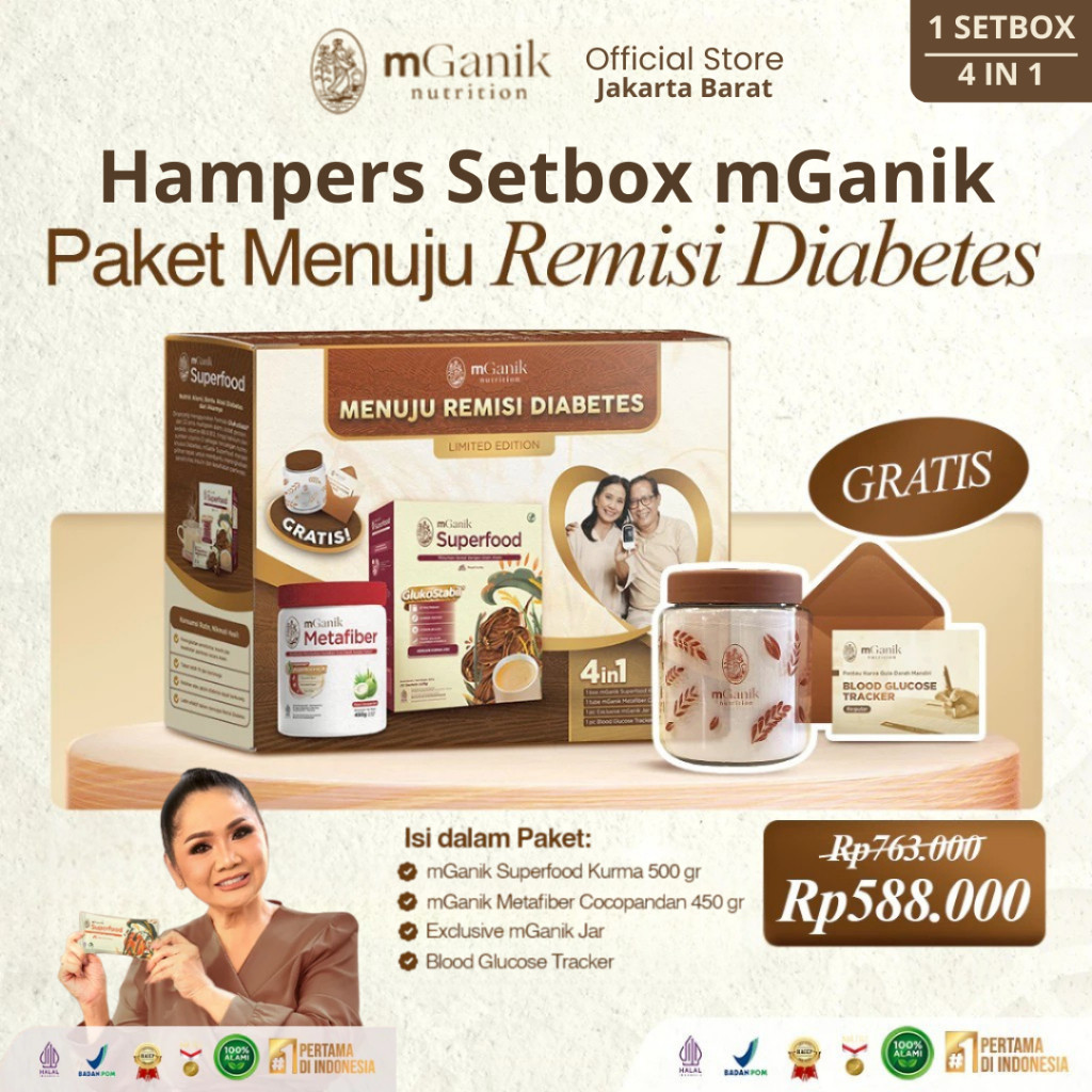 

Hampers mGanik Limited Boxset - Hadiah Idul Fitri dan Ramadhan Atasi Glukosa Diabetesi Tinggi