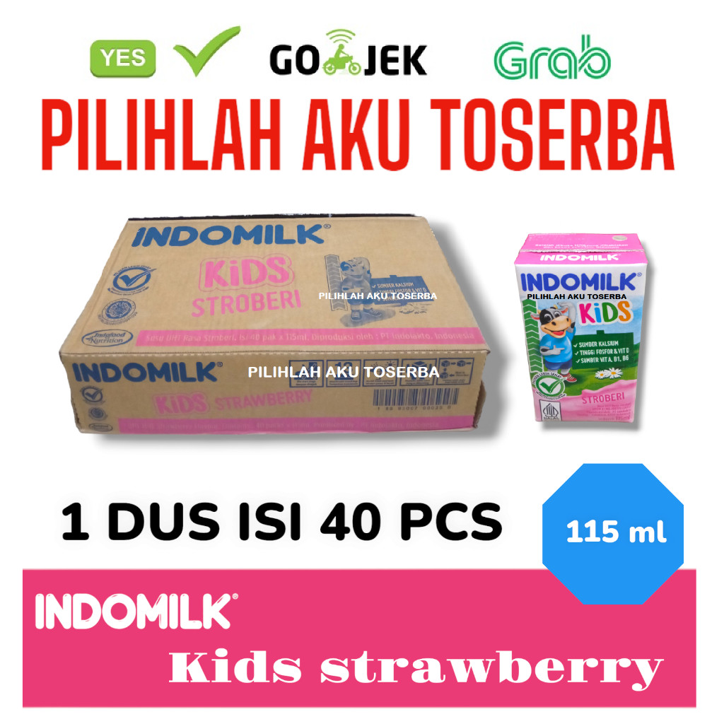 

Susu INDOMILK Kids STROBERI UHT - 115 ml (1 DUS ISI 40)