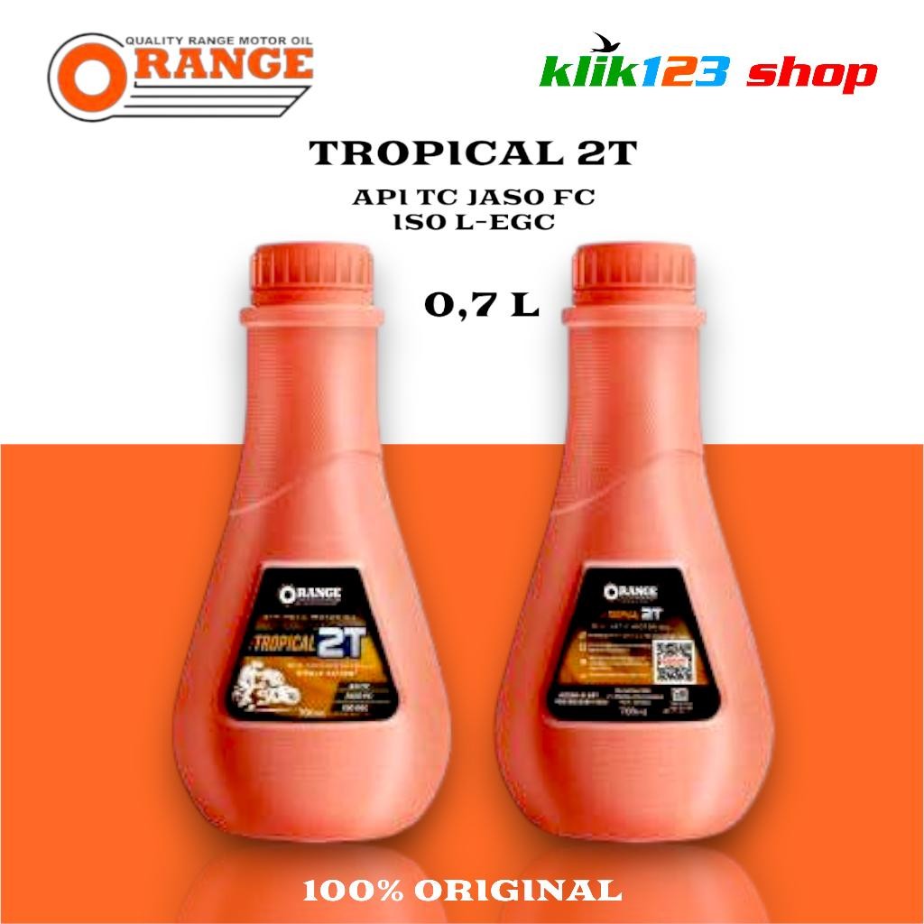 Oli Orange Tropical 2T 0,7L / oli wangi / oli mesin / pelumas / oli 2 tak / oli samping / OLI 2T / O