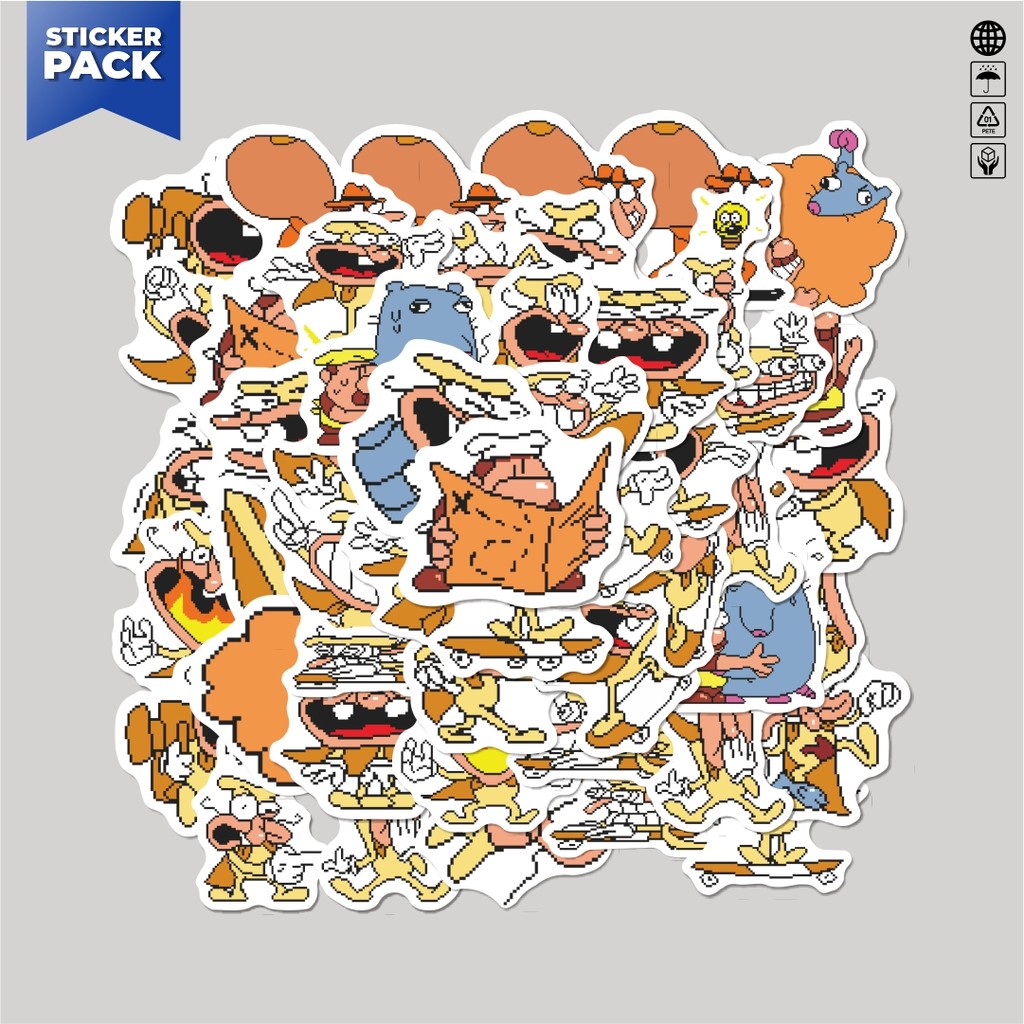 

[100PCS]Stiker Pack Stiker Pizza Tower V3 Aesthetic Vinyl Anti Air Dekorasi Sticker Laptop Buku Journal Koper Helm Casing HP Gitar Helm Skateboard