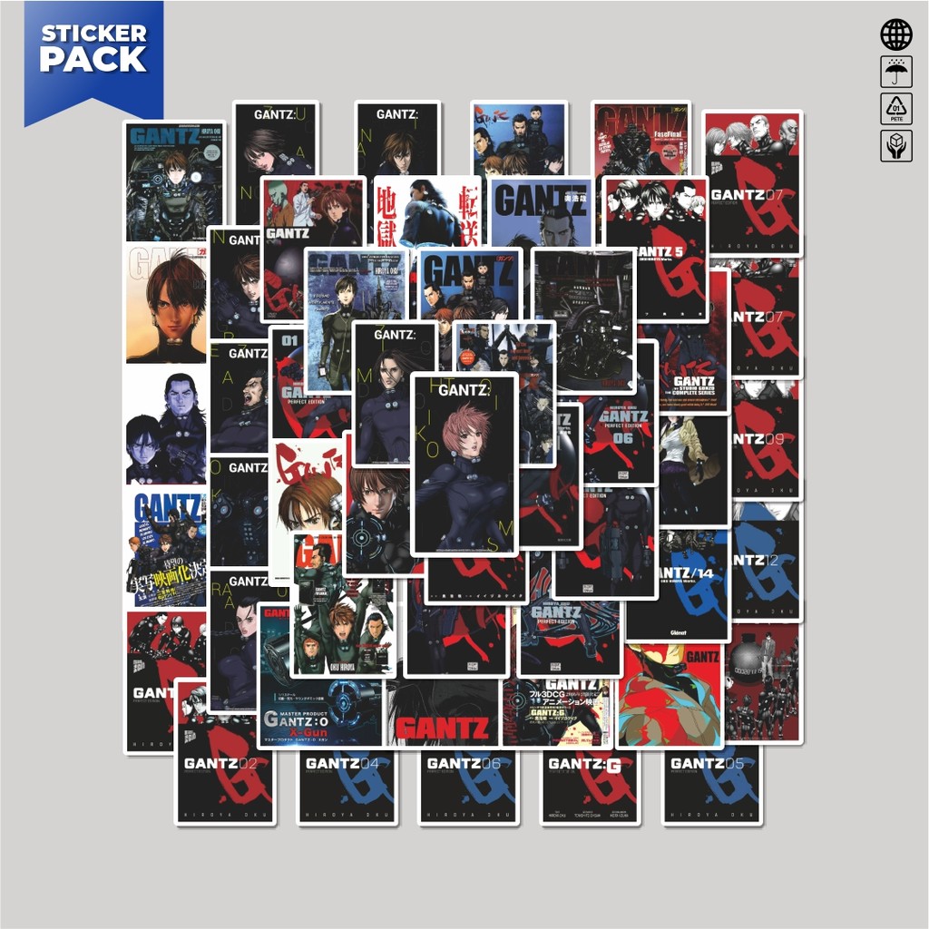 

[100PCS]Stiker Pack Stiker Anime Gantz Char Mix 2 Aesthetic Vinyl Anti Air Dekorasi Sticker Laptop Buku Journal Koper Helm Casing HP Gitar Helm Skateboard