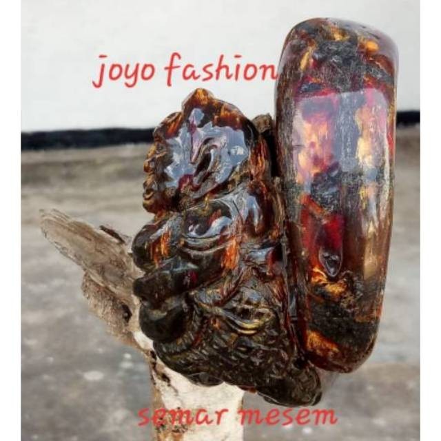 Gelang Akar Bahar Merah Ukir Wayang Semar