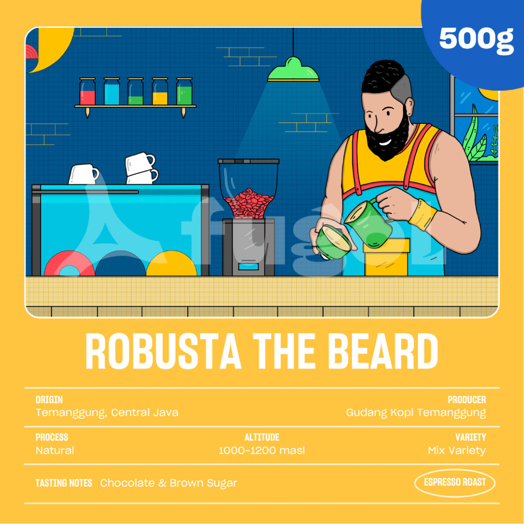 

JAMIN MURAH !!!Kopi Espresso Robusta Temanggung (500 Gram) THE BEARD(BISA LANGSUNG ORDER)