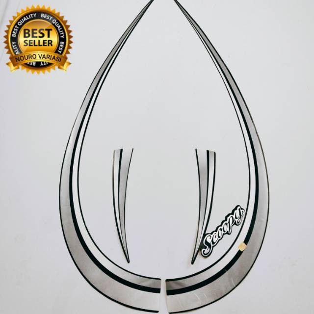 striping honda scoopy karbu 2010 2011 stiker list body hitam motor kualitas