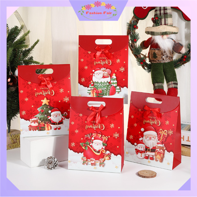 

Fashion Fair - 6470 Hampers Natal Motif Santa / Paper Bag Kado Natal Ukuran Small Medium