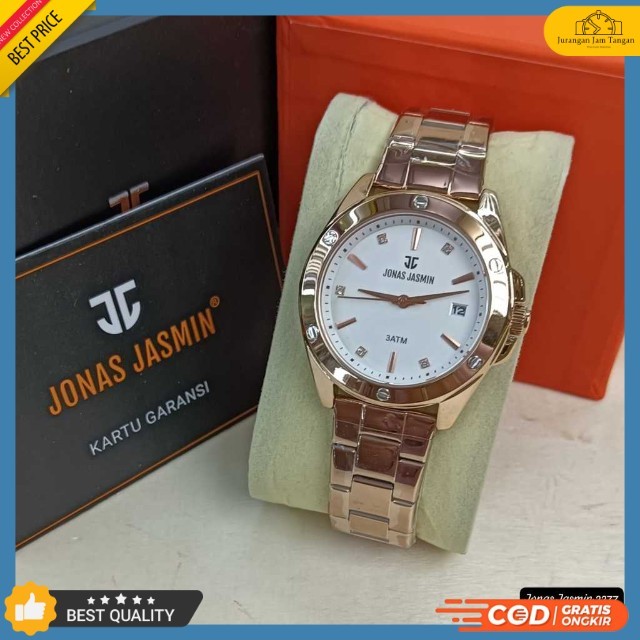 Jam Tangan Wanita Fashion Jonas Jasmin HW JJ2277L Free Logam Tanggal Aktif - Bisa Bayar Ditempat - C