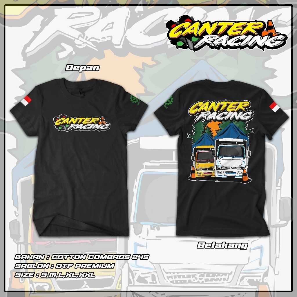 Kaos Truck Driver Muda- kaos Distro Canter Racing Truk- Atasan Cotton DEWASA PRIA WANITA