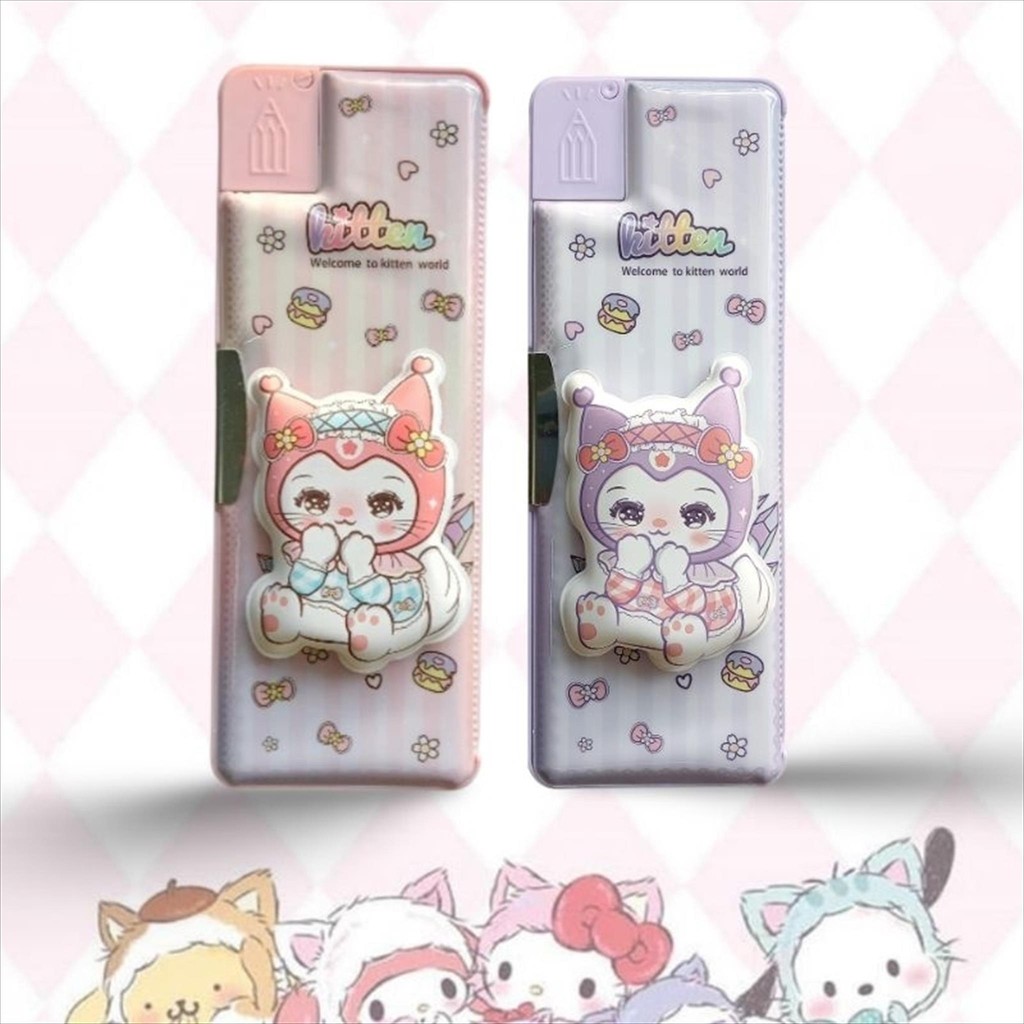 

(3D Timbul Squishy) Tempat Tepak Kotak Pensil Pencil Case 3D Timbul Squishy Motif Kuromi