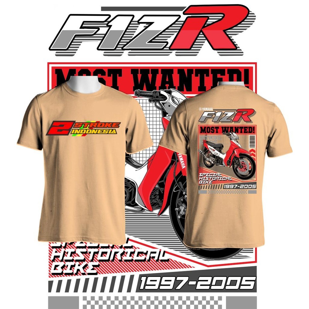 KAOS FIZ R 2 STROKE INDONESIA Combat Katun Pria Sablon Santai Distro Baju Keren bajudistro
