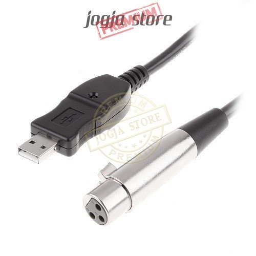 Konektor Kabel USB to XLR Female / Adapter Kabel Mic Microphone Audio