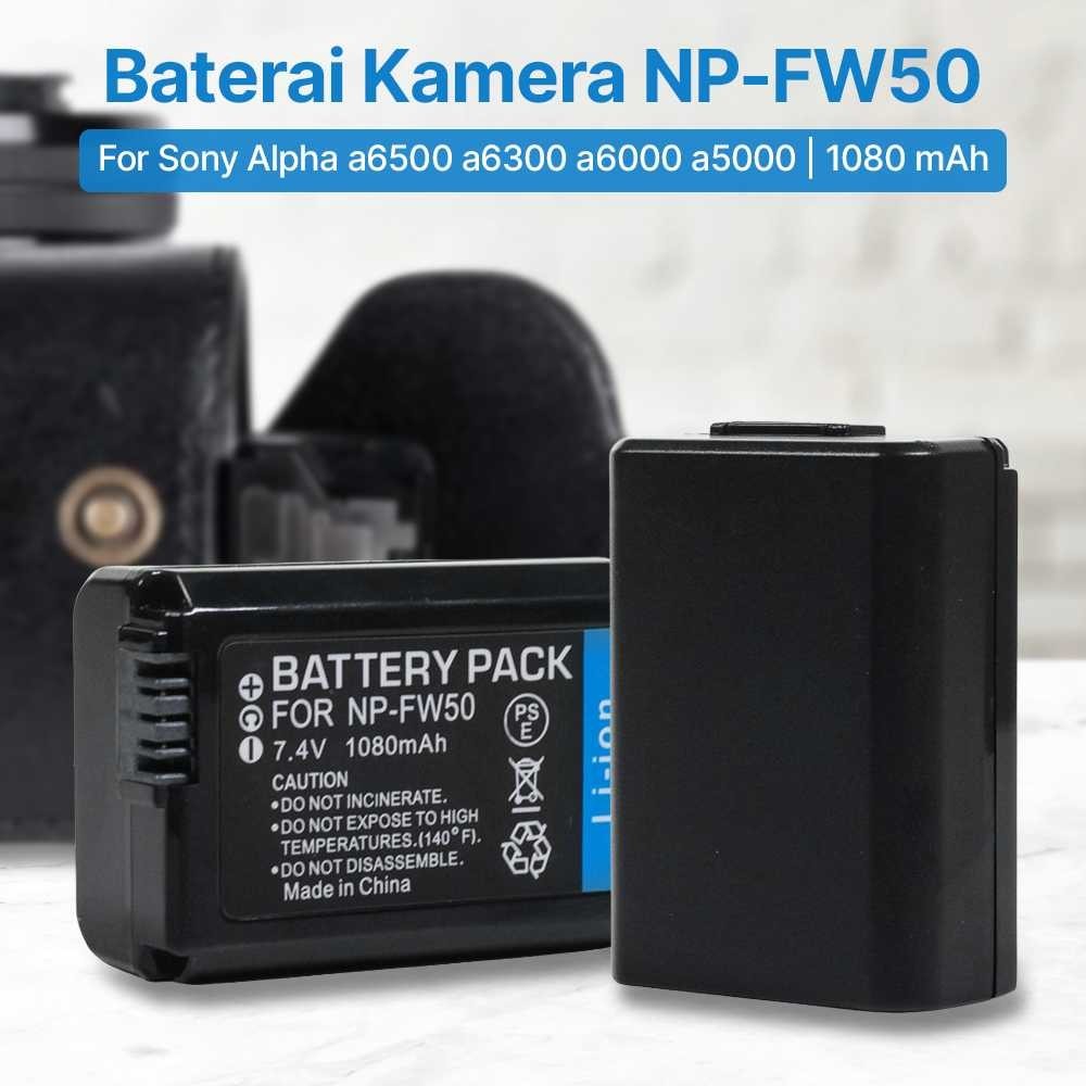 Baterai Kamera NP-FW50 for Sony Alpha a6500 a6300 a6000 a5000 1080mAh ( BARU )