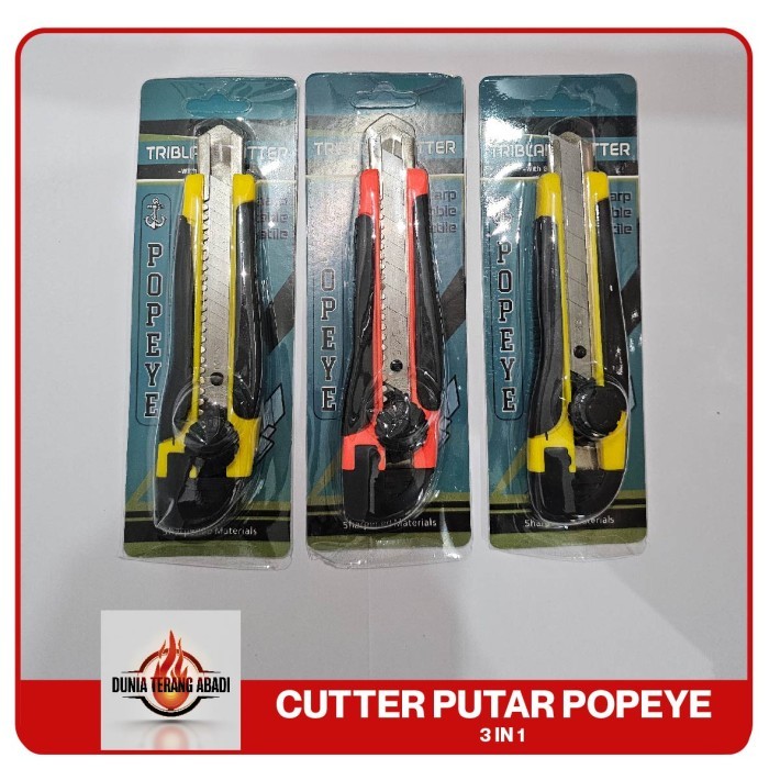 

Cutter Popeye Putar / Kater Putar Isi 3 / Cutter Putar 3 in 1