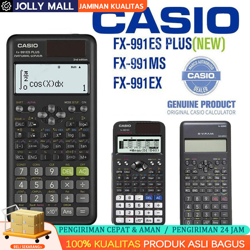 

Kalkulator Scientific Casio ilmiah FX-991EX/991ES-Plus Kalkulator Casio Scientific 417 Fungsi Dua Sumber Tenaga Baterai Dan Tenaga Matahari 40 Konstanta Rumus Calculator FX-350MS