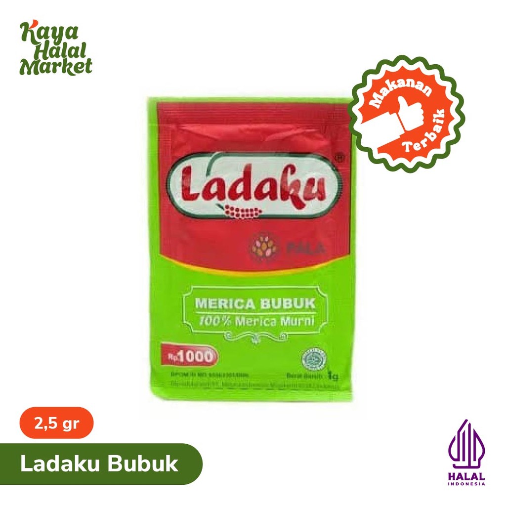 

Ladaku Merica Bubuk 12 Sachet X 2,5 gr Bumbu Masak Kaya Halal Market